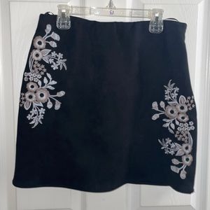 Suede skirt